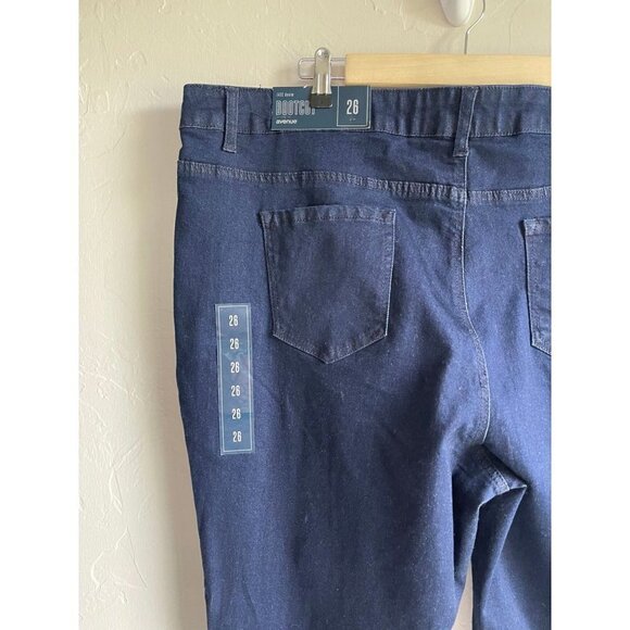 New! Avenue Bootcut Dark Denim Jeans Size 26 Dark Wash 1432 Stretch Denim - Picture 7 of 7